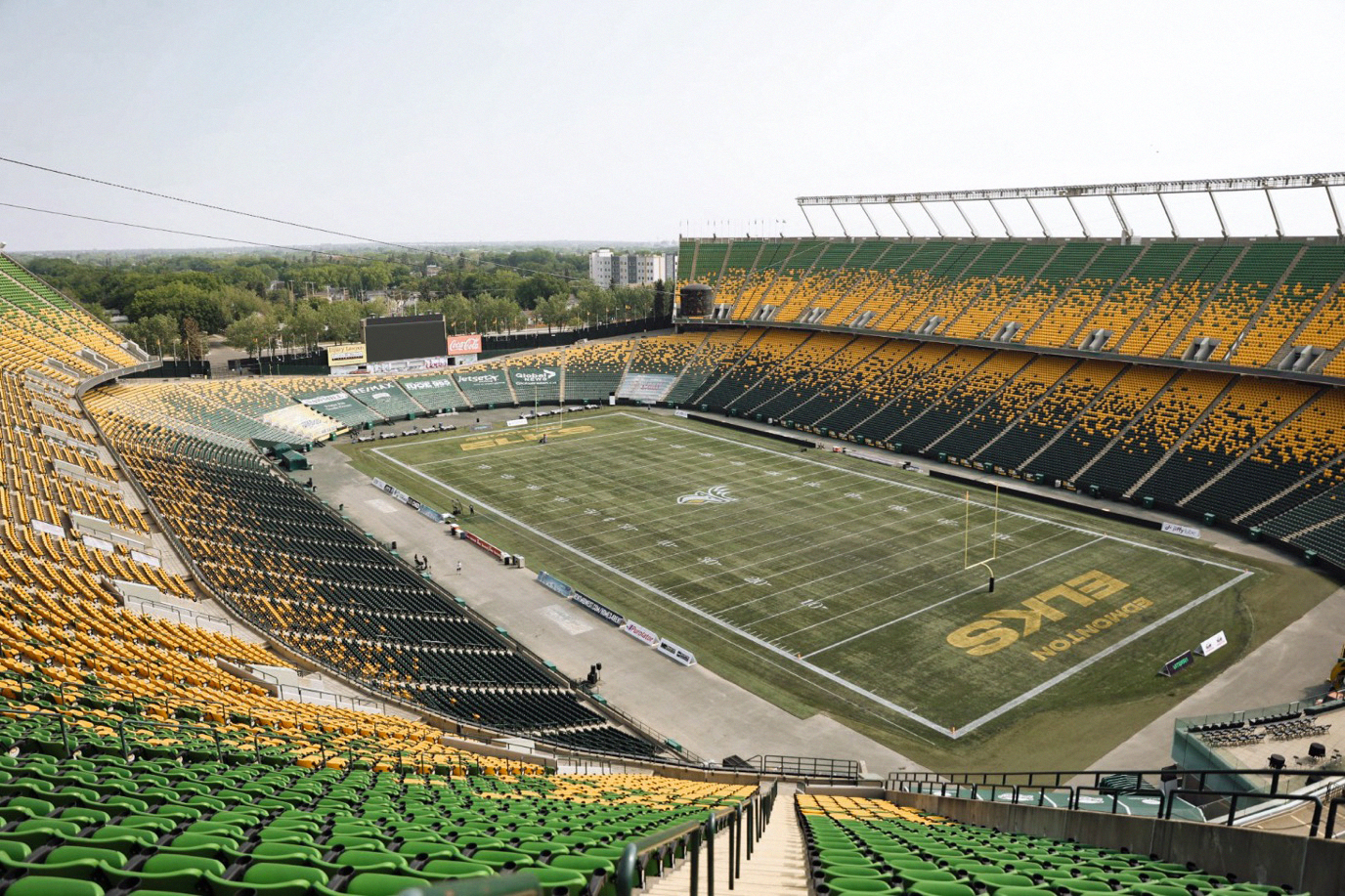 Edmonton Elks closing upper bowl at Commonwealth Stadium in 2024